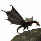Fantasy Dragon Landing on a Rock Wall Decal