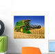 Combine Harvesting Wheat Field Wall Decal
