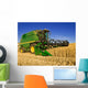 Combine Harvesting Wheat Field Wall Decal