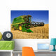 Combine Harvesting Wheat Field Wall Decal