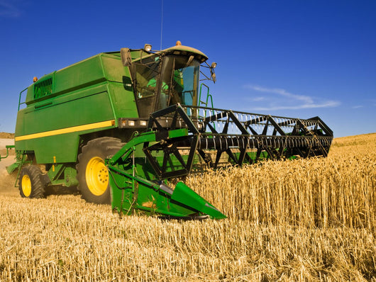 Combine Harvesting Wheat Field Wall Decal