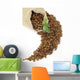 Spilling Coffee Beans Wall Decal