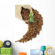 Spilling Coffee Beans Wall Decal