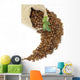 Spilling Coffee Beans Wall Decal