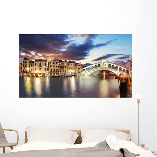 Rialto Bridge Sunset Venice Wall Decal