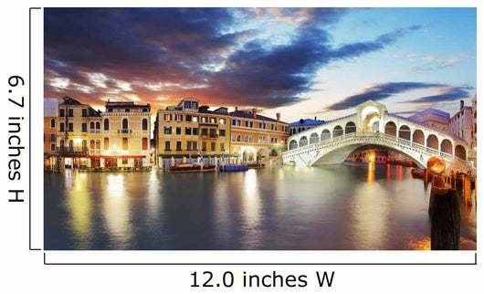 Rialto Bridge Sunset Venice Wall Decal