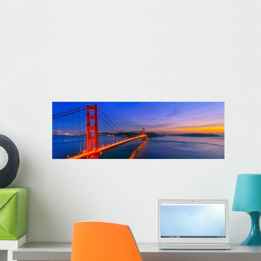 Golden Gate Bridge San Wall Decal Panoramic Wall Decal