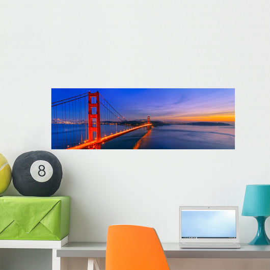 Golden Gate Bridge San Wall Decal Panoramic Wall Decal