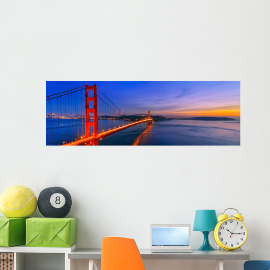 Golden Gate Bridge San Wall Decal Panoramic Wall Decal