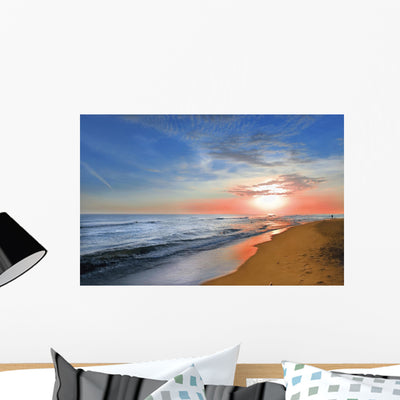 Sunrise Wall Decal shown on a wall