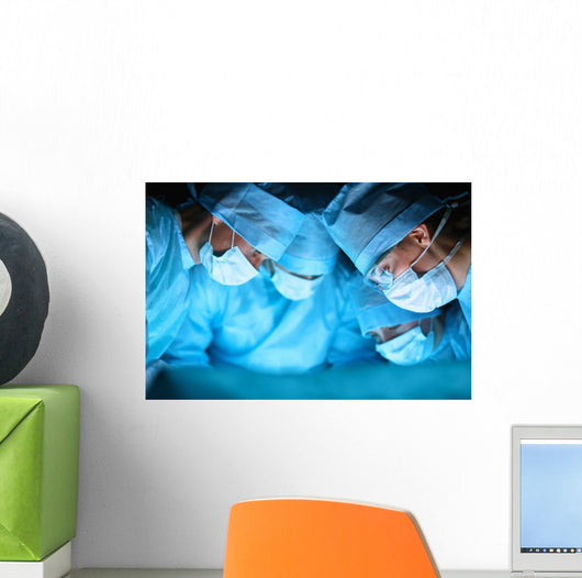 Young Surgery Team Operating Wall Decal
