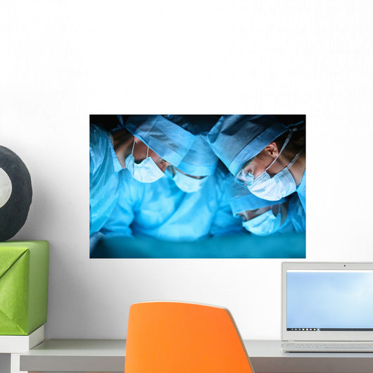 Young Surgery Team Operating Wall Decal