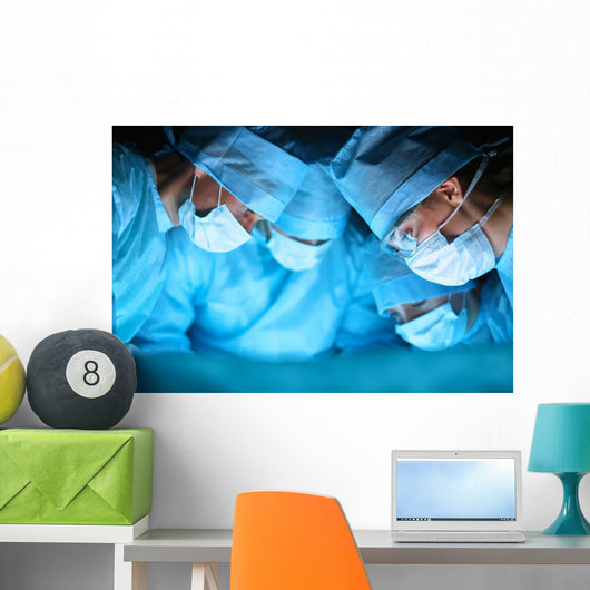 Young Surgery Team Operating Wall Decal
