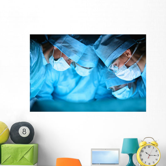 Young Surgery Team Operating Wall Decal