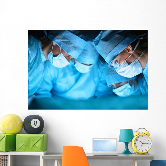 Young Surgery Team Operating Wall Decal