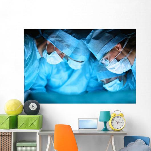 Young Surgery Team Operating Wall Decal
