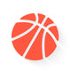 Basketball Orange with Drop Wall Decal