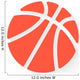 Basketball Orange with Drop Wall Decal