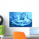 Blue Water Splash Macro Wall Decal