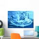 Blue Water Splash Macro Wall Decal