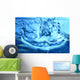 Blue Water Splash Macro Wall Decal