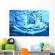 Blue Water Splash Macro Wall Decal