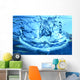 Blue Water Splash Macro Wall Decal