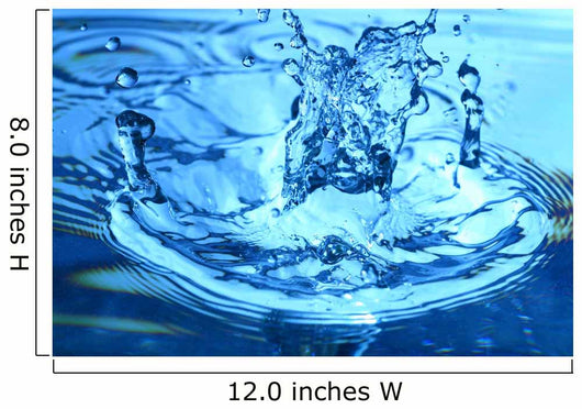 Blue Water Splash Macro Wall Decal