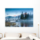 Canadian Landscape Misty Sunrise Wall Decal