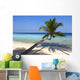 Beautiful Beach with Palm Wall Decal