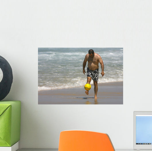 Middle Age Man Playing Wall Decal