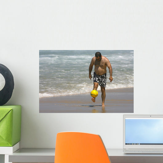 Middle Age Man Playing Wall Decal