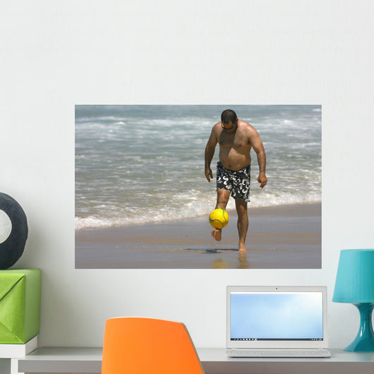 Middle Age Man Playing Wall Decal