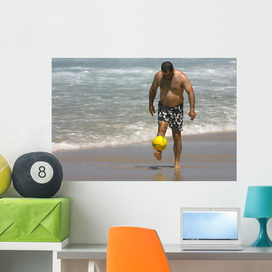 Middle Age Man Playing Wall Decal