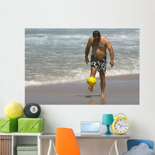 Middle Age Man Playing Wall Decal