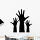 Raised Hands Silhouette Wall Decal
