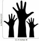 Raised Hands Silhouette Wall Decal