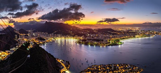 Panoramic Rio Janeiro Night Wall Decal