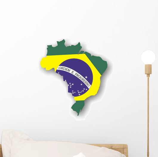 Brazil Map Wall Decal
