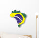 Brazil Map Wall Decal