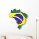 Brazil Map Wall Decal