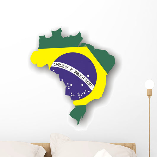 Brazil Map Wall Decal