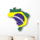 Brazil Map Wall Decal