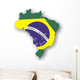 Brazil Map Wall Decal