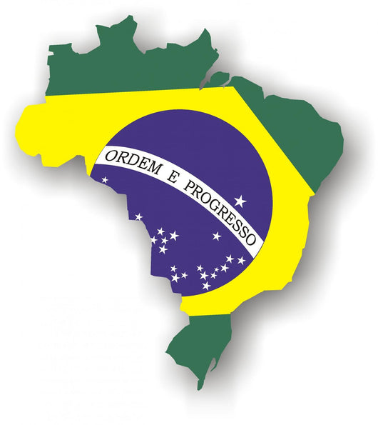Brazil Map Wall Decal