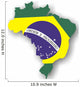 Brazil Map Wall Decal