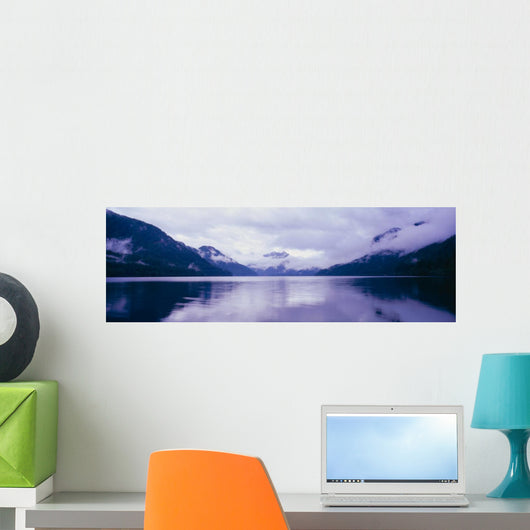 Olympic Crescent Lake Wall Decal Panoramic Wall Decal