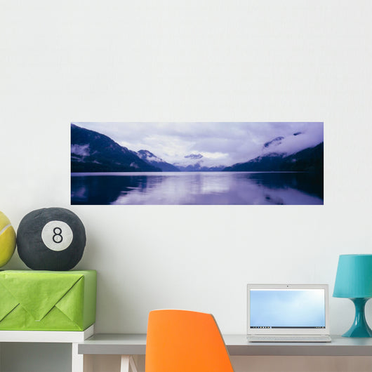 Olympic Crescent Lake Wall Decal Panoramic Wall Decal
