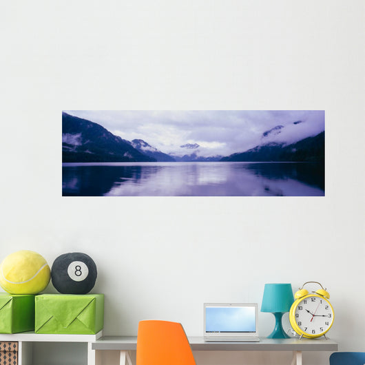 Olympic Crescent Lake Wall Decal Panoramic Wall Decal