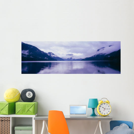 Olympic Crescent Lake Wall Decal Panoramic Wall Decal
